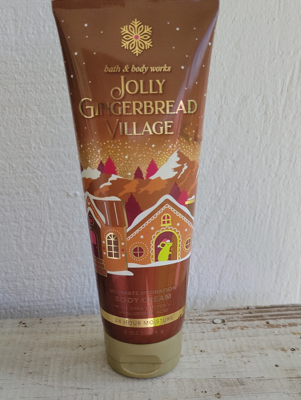 Bath & Body Works Jolly Gingerbread Village Body Cream - Brown & Gold